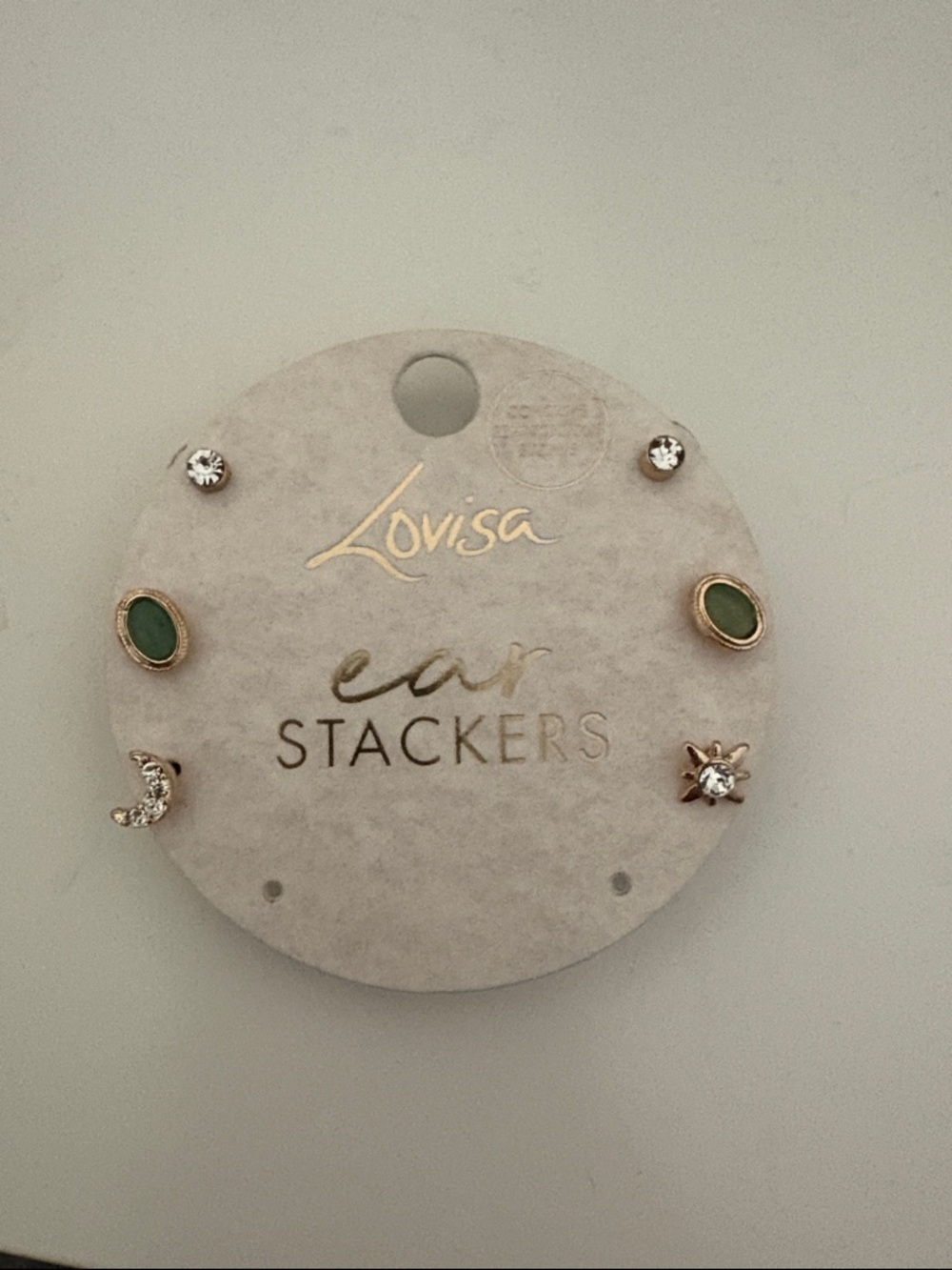 Lovisa Green Stone and Crystal Ear Stacker Set